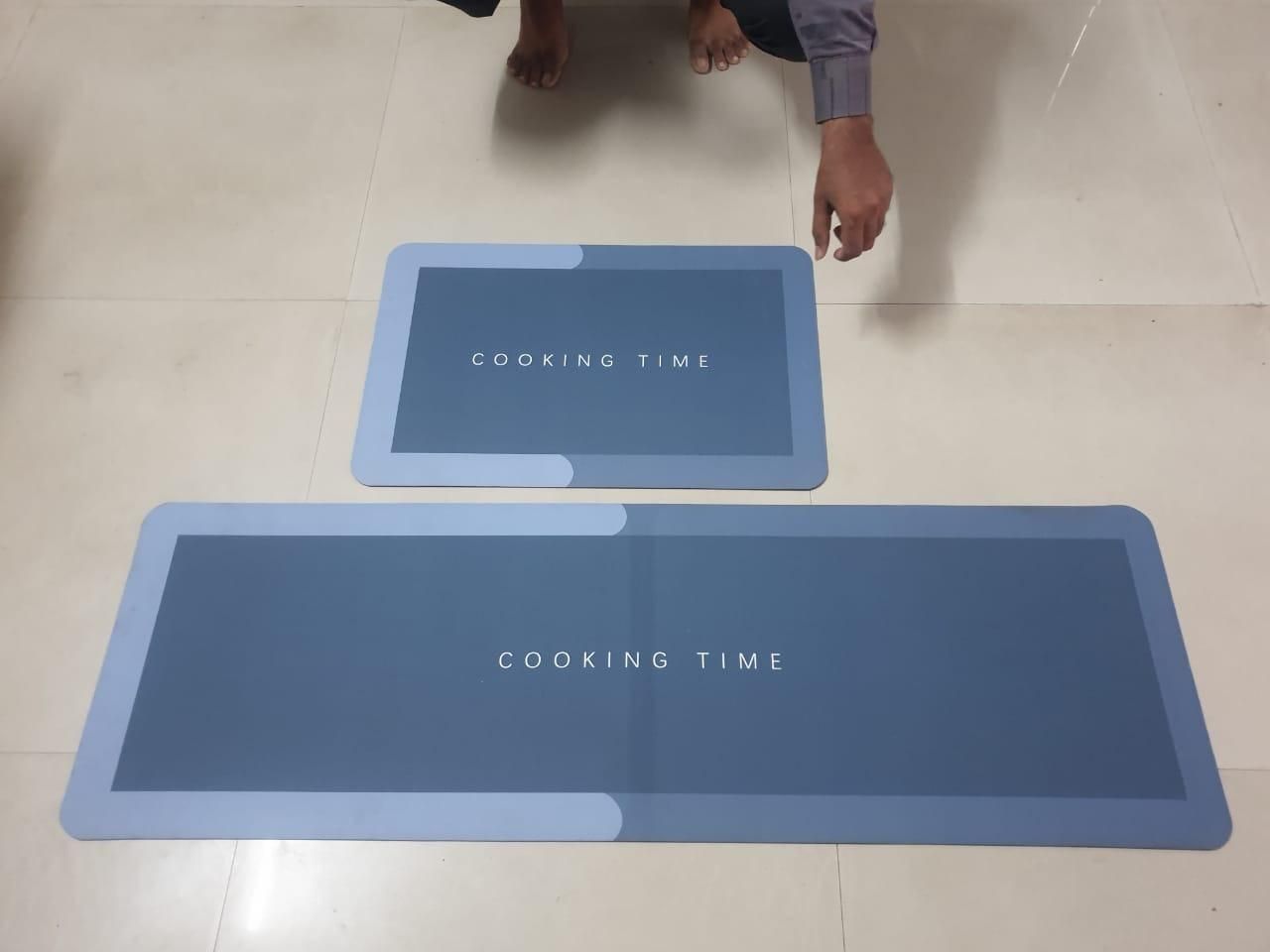 2 Pcs Kitchen Mats - Waterproof Memory Foam Standing Desk Floor Mat Non Slip Kitchen Rugs, Comfort Runner Rug Floor Mat Carpets for Kitchen Home Office, Sink & Laundry
