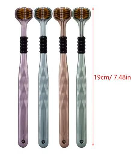 3-Sided Toothbrush – Triple Bristle Design for Faster, Deeper Cleaning,Toothbrush for Adults & Kids – 360° Cleaning, Soft Bristles