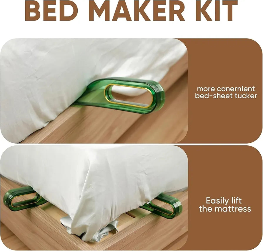 2 in 1 Bed Maker Kit Tool Mattress Lifter and Bed Sheet Tucker Tool Bed Lifter Tool Tuck Sheets or Bed Skirts(1 Pack)