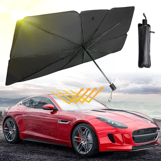 Car Sun Shade Protector, Foldable Windshield Insulation Sun Shade for UV Protection Reflective Sunblocker Car Accessories for SUV, Hatchback, Sedan