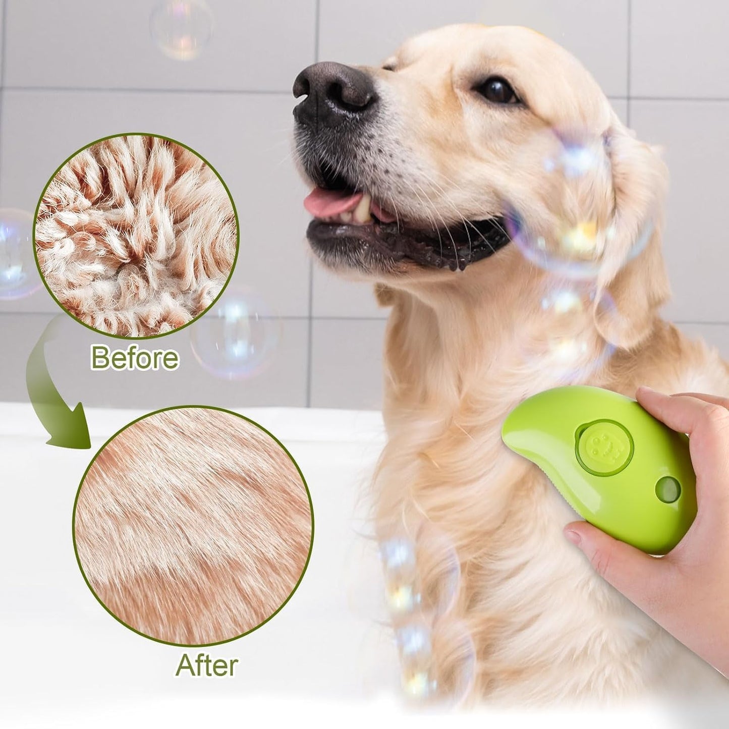 Cat Steam Brush, Dog Steam Brush, Steam Brush for Cats and Dogs, 3 In 1 Steamy Pet Brush, Steaming Pet Hair Brush, Cat and Dog Comb with Steam, Pet Grooming Brush for Cats (Random Color)