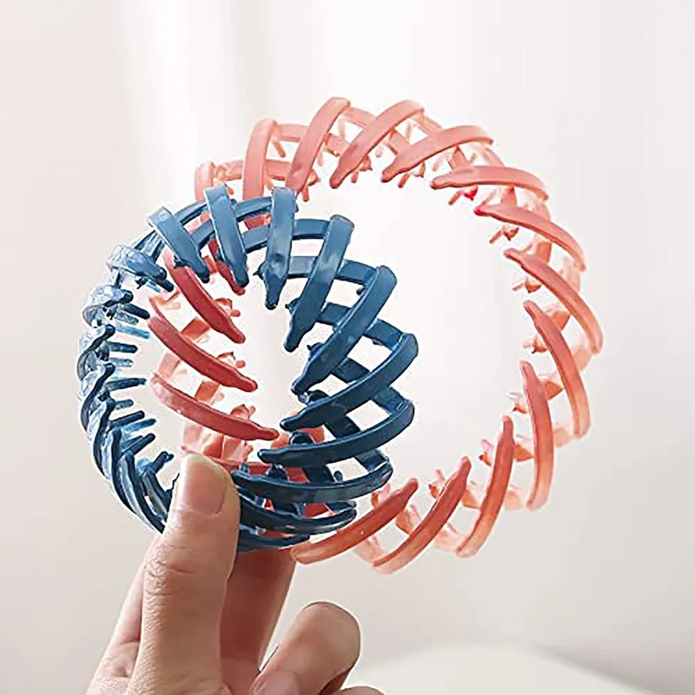 Clicksquad (6 Pcs)Women Bird Nest Hair Clips Holder Plastic Ponytail Holder Bun Clip Bun Maker Bird Nest Shaped Hair Clips(Multicolor)