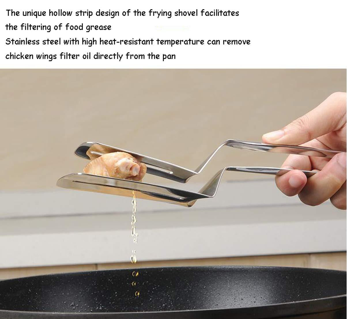 Multifunction Cooking Serving Turner Frying Food Tong. Stainless Steel Steak Clip CLAMP BBQ Kitchen Tong.