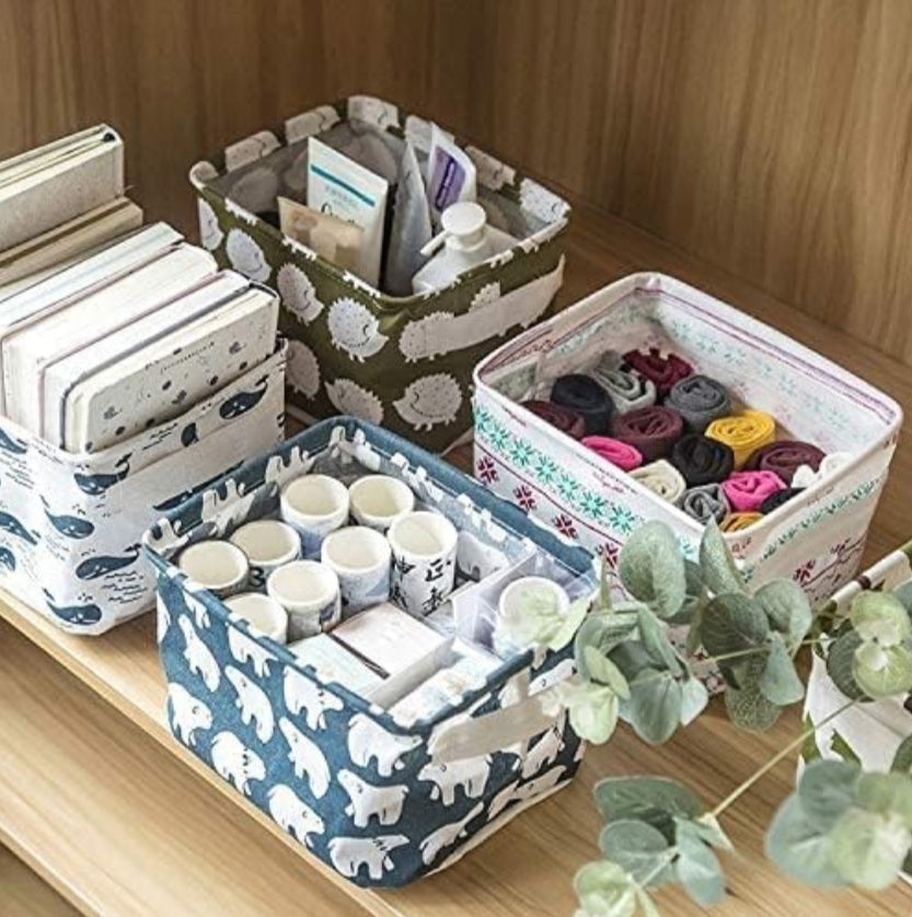 Canvas Drawer Organizer for Innerwear, Clothing, Underwear, Bra, Socks, Tie, Etc