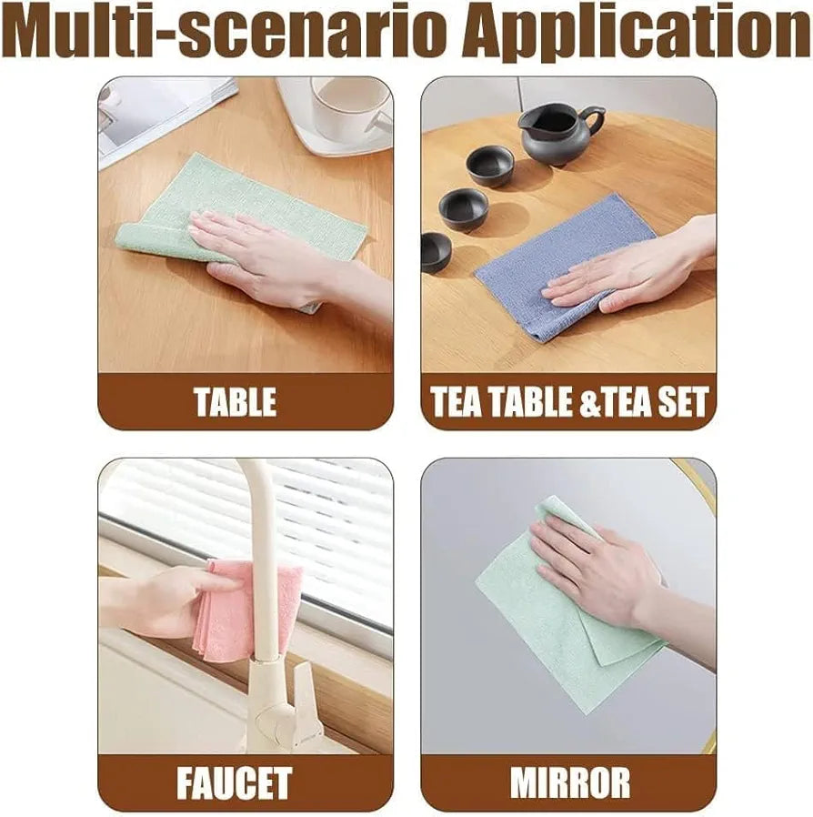 Microfiber Cleaning Cloth - 20 PCS Reusable Microfiber Multi Functional Cleaning and Drying Wipes for Home Kitchen & Office | Strong Absorbent Cleaning Cloth with Dispenser Box (Pack of 1 Box) multicolour
