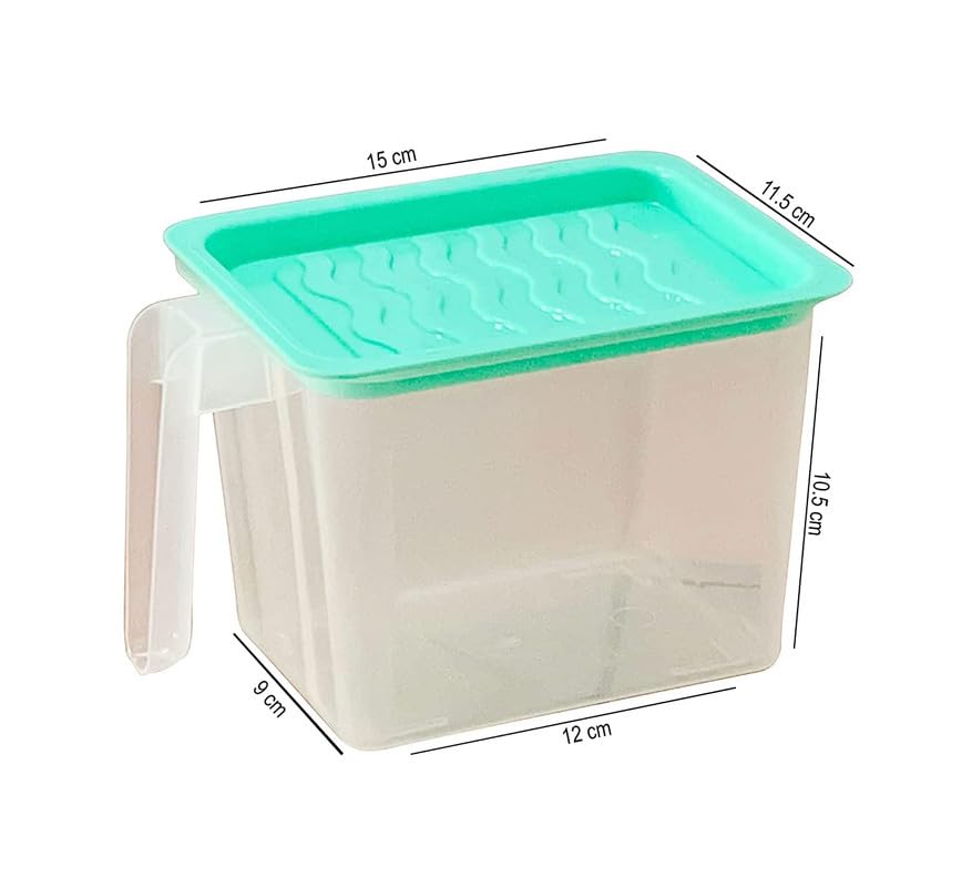 Fridge Storage Boxes, Fridge Organizer with Handle & Airtight Lid, Removable Drain Basket Plastic Refrigerator Storage For Fresh Fish, Meat, Vegetable, Fruits - 6pcs