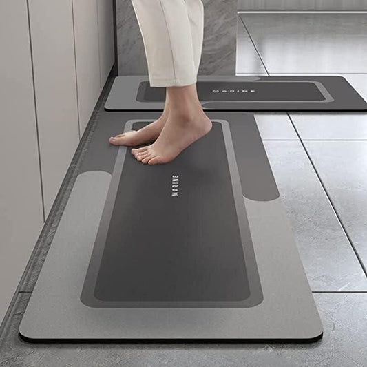 2 Pcs Kitchen Mats - Waterproof Memory Foam Standing Desk Floor Mat Non Slip Kitchen Rugs, Comfort Runner Rug Floor Mat Carpets for Kitchen Home Office, Sink & Laundry
