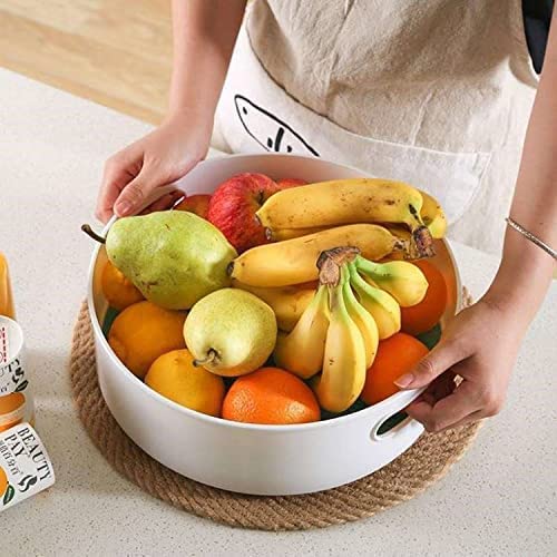 360 Degree Rotating Storage Tray Multifunctional Plastic Kitchen Storage Containers for Spice Jar Snack Food Cosmetic Turntable Rack Non-Slip Bathroom Storage Plate (Plastic)