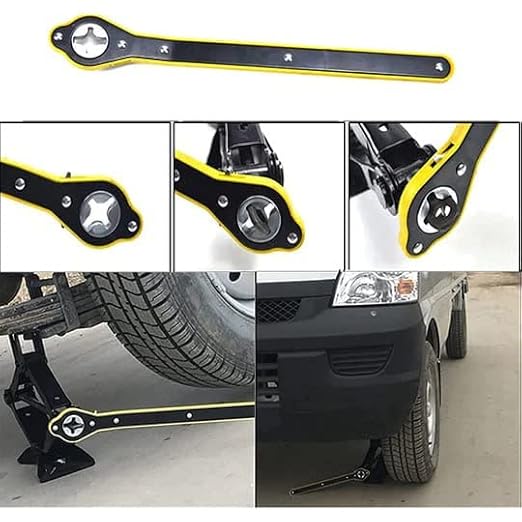 Car Jack Ratchet Wrench|360 Forward and Reverse knob Labor-Saving Design|Scissor Jack Lift Speed Handle Tool|Jack Lug Handle Tool|Tire Wheel Jack Wrench