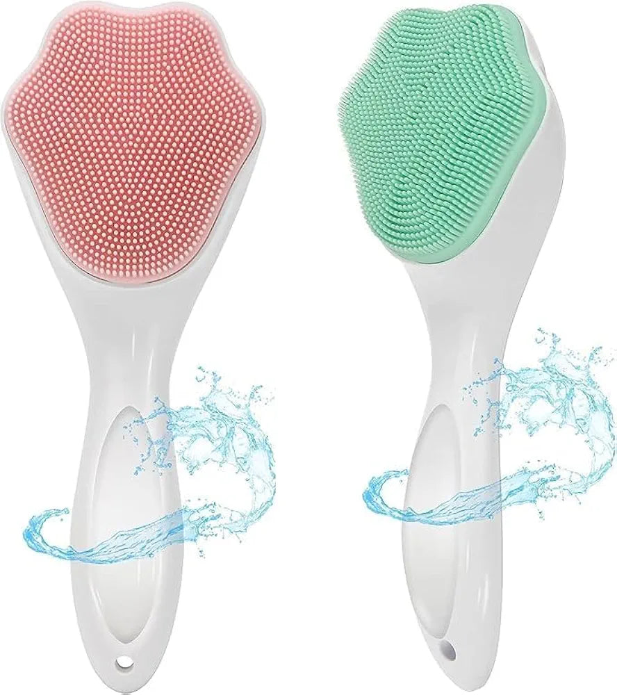 Face Cleansing Brush Soft Silicone Face Wash Brush Face Scrubber Manual Waterproof Cleansing Skin Care Face Brushes for Cleaning (MULTI-COLOR)