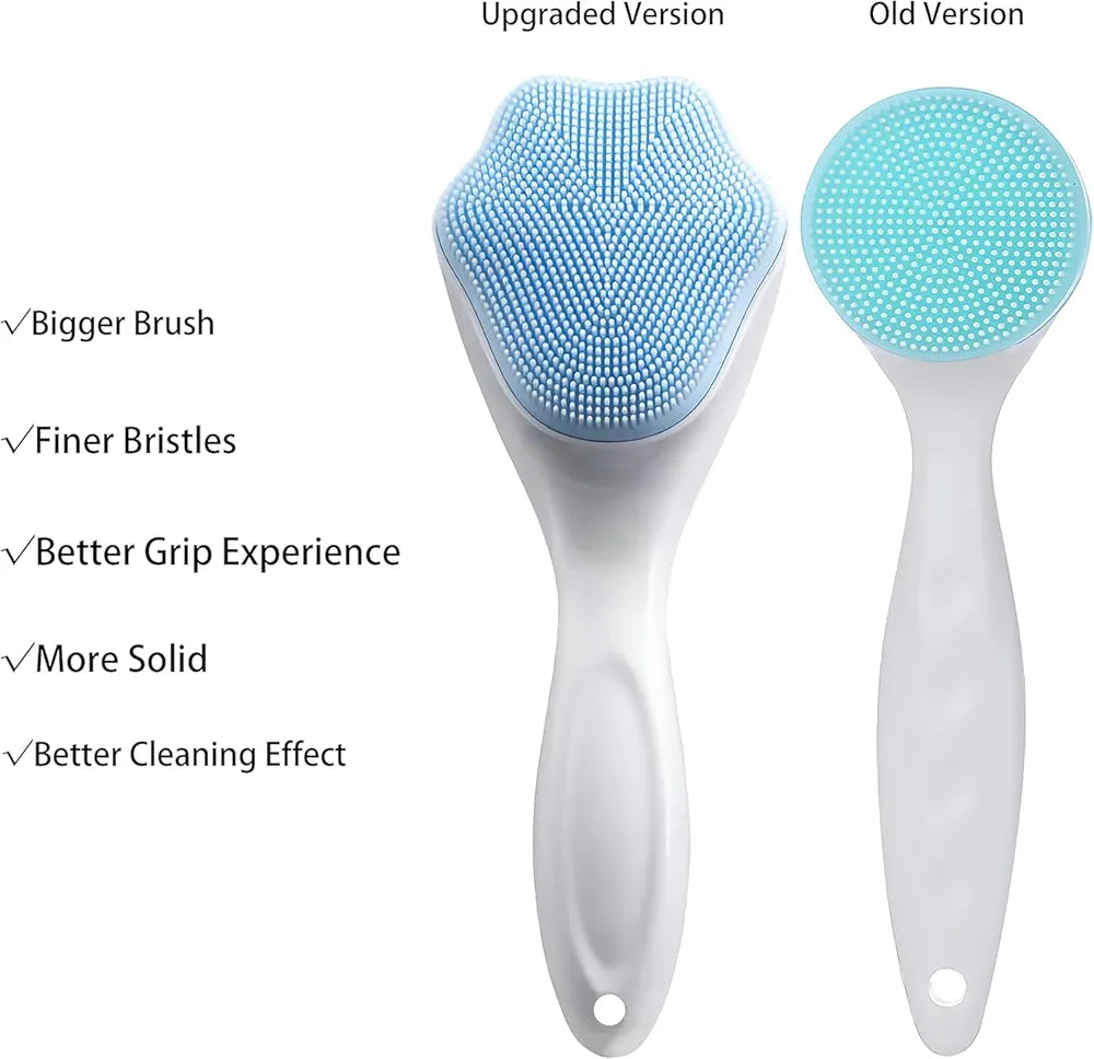 Face Cleansing Brush Soft Silicone Face Wash Brush Face Scrubber Manual Waterproof Cleansing Skin Care Face Brushes for Cleaning (MULTI-COLOR)