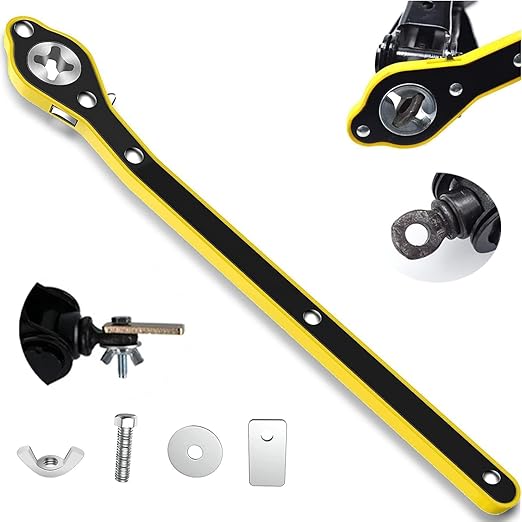 Car Jack Ratchet Wrench|360 Forward and Reverse knob Labor-Saving Design|Scissor Jack Lift Speed Handle Tool|Jack Lug Handle Tool|Tire Wheel Jack Wrench