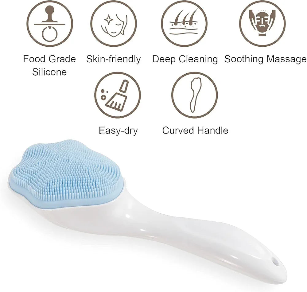 Face Cleansing Brush Soft Silicone Face Wash Brush Face Scrubber Manual Waterproof Cleansing Skin Care Face Brushes for Cleaning (MULTI-COLOR)