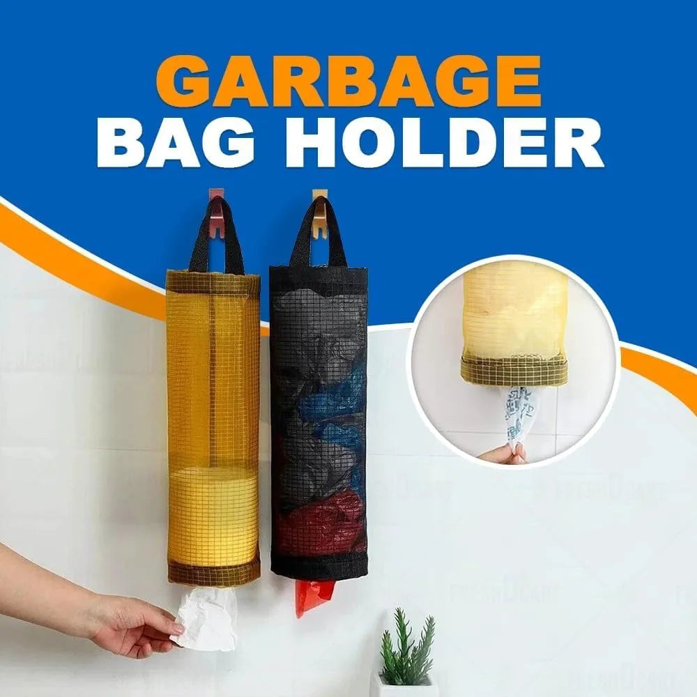 Plastic Bag Holder Foldable Breathable Hanging Trash Bags Organizer for grocery bags garbage bags for Home and Kitchen (Multicolor,Pack of 2)