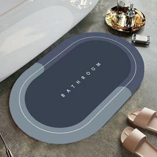 Bathroom Mat Water Absorbing Rectangular Door Mat For Bathroom Quick Dry Rubber Backed Anti-Slip Floor Mat Non Slip Mat For Home Kitchen (40 X 60 Cm)