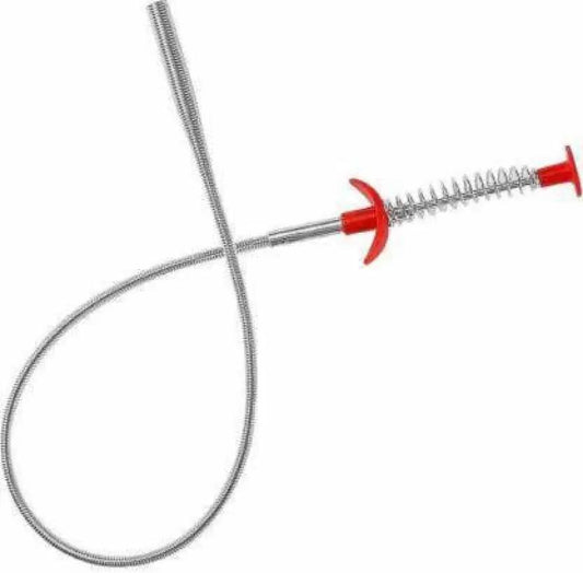 Drain Pipe Cleaning Spring Stick, Hair Catching Drain Pipe Cleaning Claw Wire, Sink Cleaning Stick Sewer Sink Tub Dredge Remover, Spring Basin Cleaner Tool (160 cm) (1)
