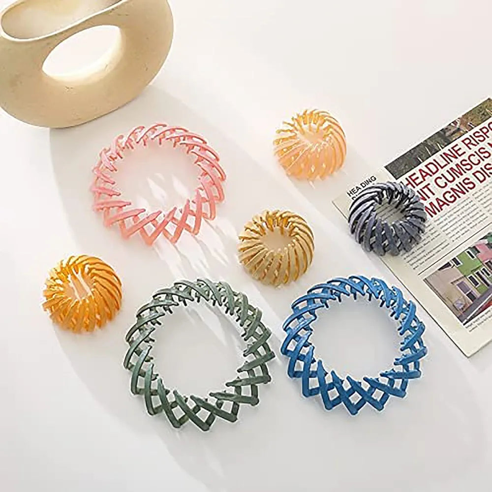 Clicksquad (6 Pcs)Women Bird Nest Hair Clips Holder Plastic Ponytail Holder Bun Clip Bun Maker Bird Nest Shaped Hair Clips(Multicolor)