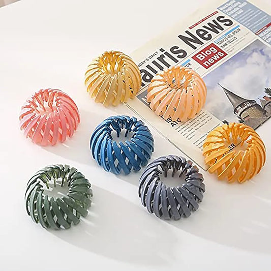 Clicksquad (6 Pcs)Women Bird Nest Hair Clips Holder Plastic Ponytail Holder Bun Clip Bun Maker Bird Nest Shaped Hair Clips(Multicolor)