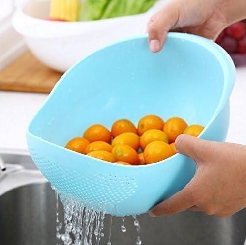 Food Washing Bowl and Strainer (Assorted Color)