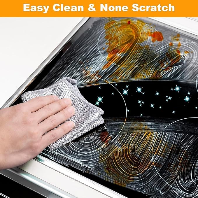 Multipurpose Wire Dishwashing Rags for Wet and Dry Pack of 10 free Gap cleaning brush 1ps