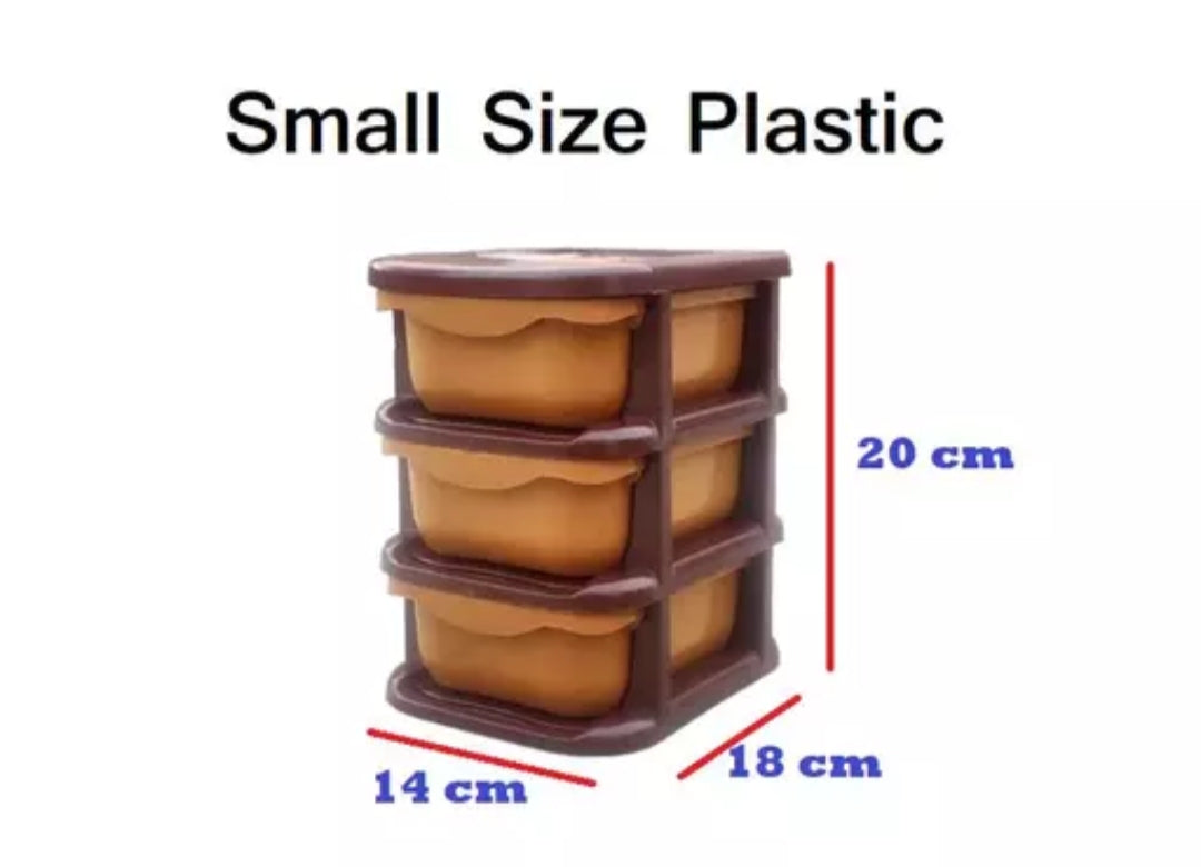 Small Size Plastic Drawer,Makeup Vanity Box,,Storage Box(SIze-14*18*20 Cm)