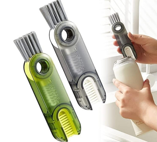 in 1 Multifunctional Cleaning Brush,3 in 1 Tiny Bottle Cup Lid Detail Brush Straw Cleaner Tools Multi-Functional Crevice Cleaning Brush,Multifunctional Cleaning Brush