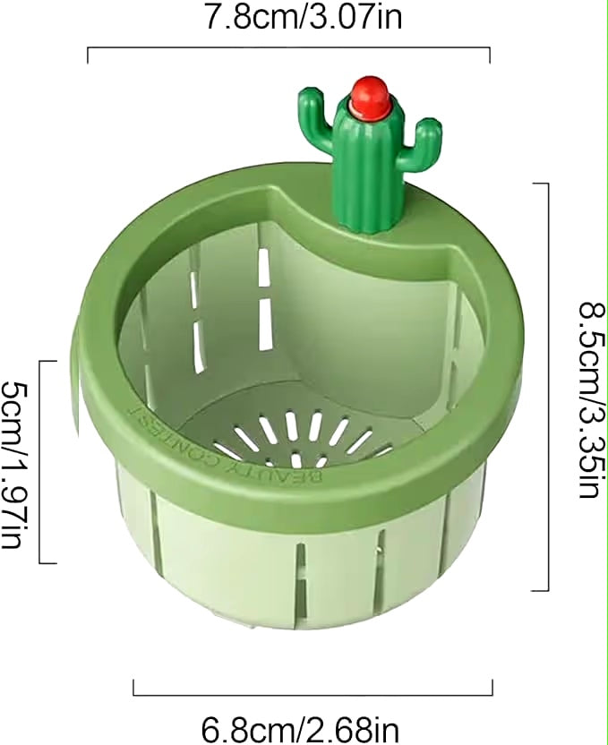 Cactus Kitchen Sink Drain Strainer, Press Automatic Dumping Basket, Kitchen Waste Collector Filter, Multi-Functional Home Use Cactus Sink Draining Basket Filter Net Lifting Basket