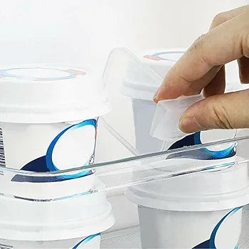 Refrigerator Internal Drawer Shelf Divider Clip Expandable Fridge Drawers Storage Partition Clips Storage Organizer Space Dividing Bottle ( 4ps white)