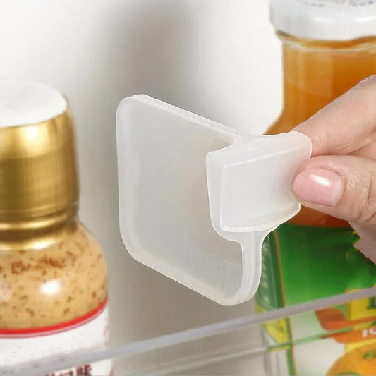 Refrigerator Internal Drawer Shelf Divider Clip Expandable Fridge Drawers Storage Partition Clips Storage Organizer Space Dividing Bottle ( 4ps white)