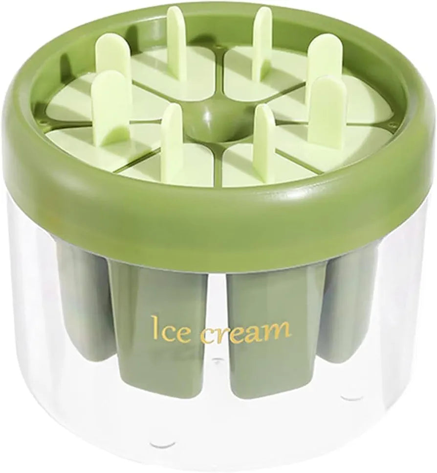Set of 8 Plastic Food Grade BPA-Free Plastic Popsicle Mold Homemade Popsicle Frozen Ice Cream Moulds Tray Kulfi Candy Ice Lolly Mold for Children & Adults (multicolour)