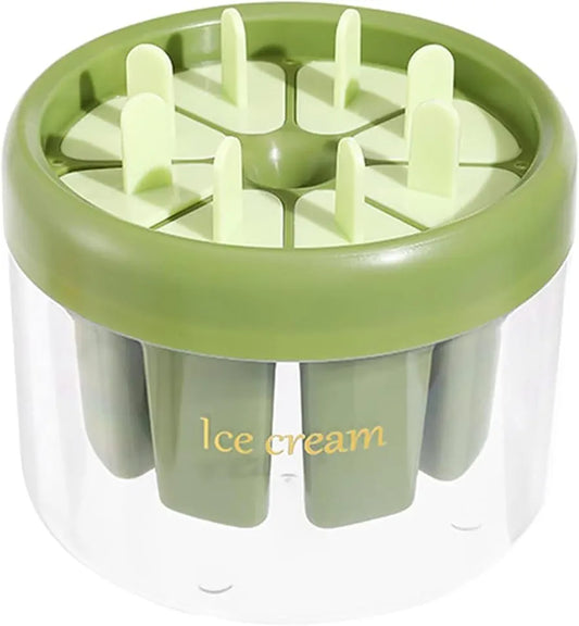 Set of 8 Plastic Food Grade BPA-Free Plastic Popsicle Mold Homemade Popsicle Frozen Ice Cream Moulds Tray Kulfi Candy Ice Lolly Mold for Children & Adults (multicolour)