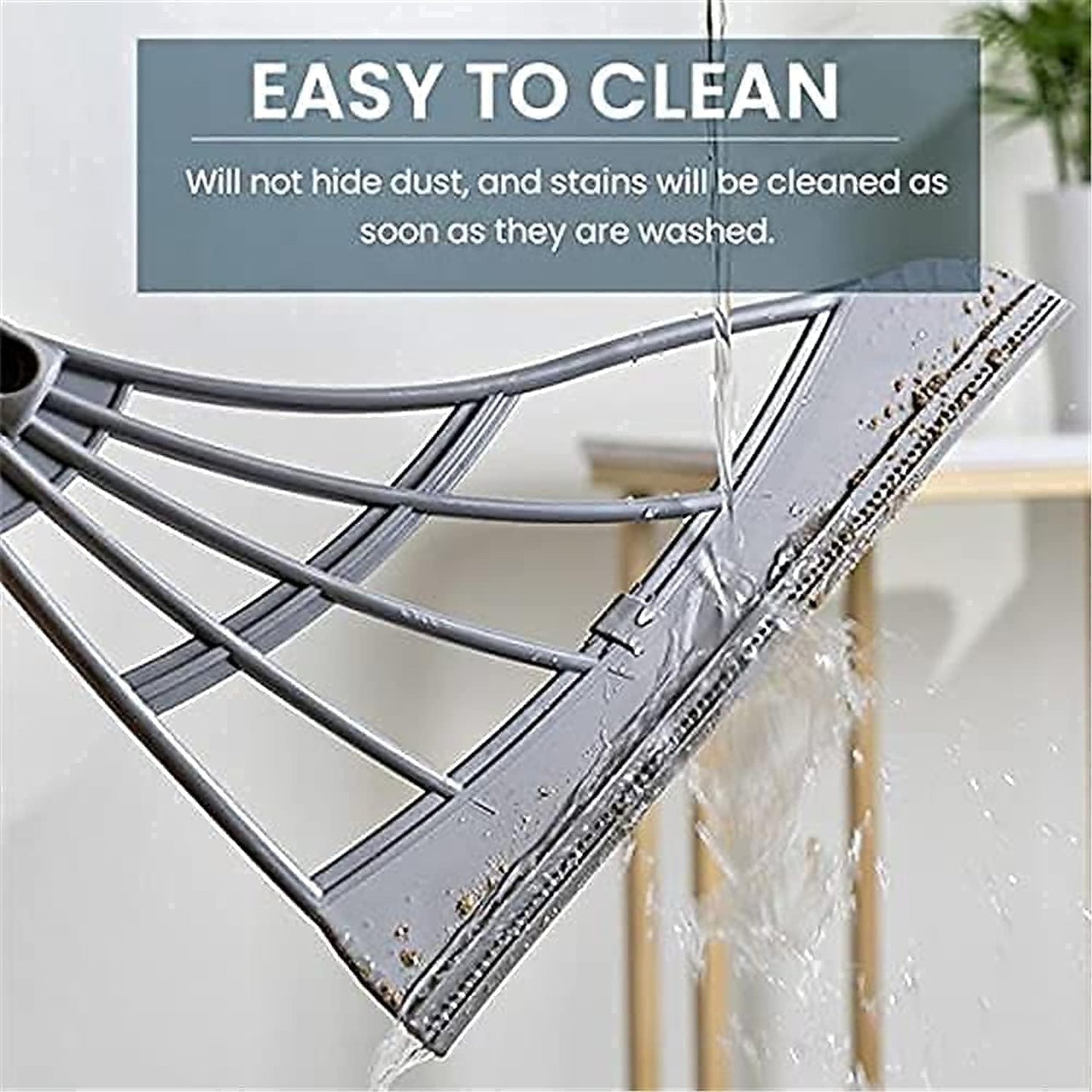 Multifunction Magic Brush, Silicone Broom for Floor, Rubber Broom Sweeper for Living Room, Kitchen, Bathroom, Glass, Tiles