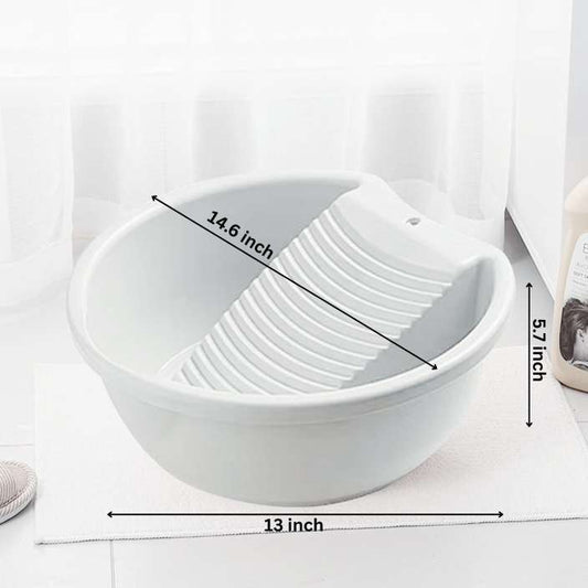 Plastic 1 Piece Wash Board/Washing Board for Clothes/Wash Board Basin for Washing Clothes/Wash Board Basin Tub for Clothes/Wash Board Basin/Anti-Slip Board for Small Clothes