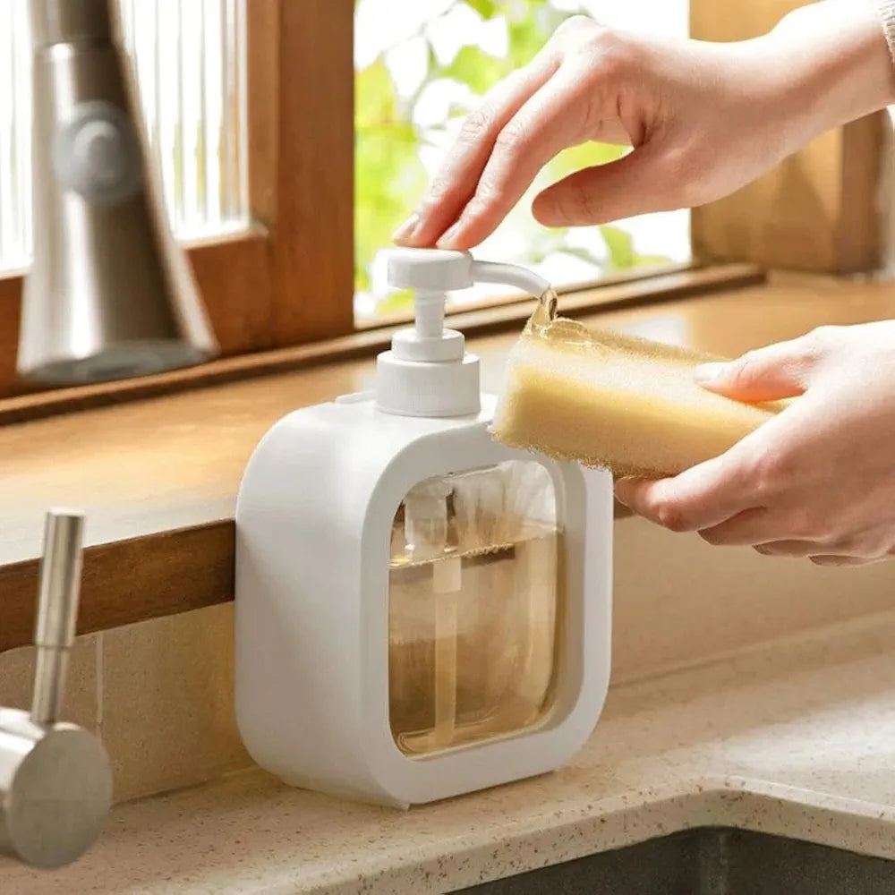 Multipurpose Dispenser Bottle Refillable for Handwash Soap, Bathroom, Kitchen, Sink, Wash Basin, Shower Gel, Shampoo Pump Dispenser Bottle