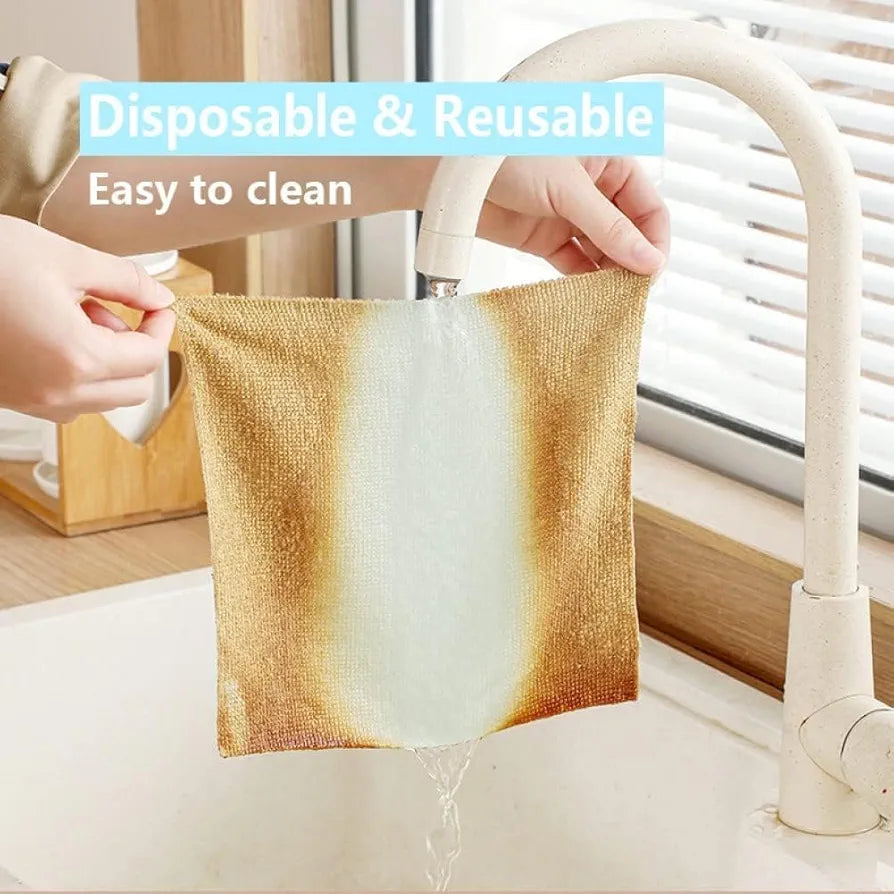 Microfiber Cleaning Cloth - 20 PCS Reusable Microfiber Multi Functional Cleaning and Drying Wipes for Home Kitchen & Office | Strong Absorbent Cleaning Cloth with Dispenser Box (Pack of 1 Box) multicolour