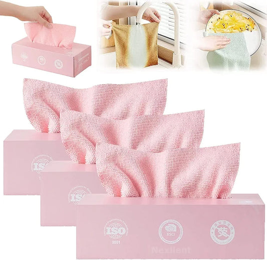 Microfiber Cleaning Cloth - 20 PCS Reusable Microfiber Multi Functional Cleaning and Drying Wipes for Home Kitchen & Office | Strong Absorbent Cleaning Cloth with Dispenser Box (Pack of 1 Box) multicolour