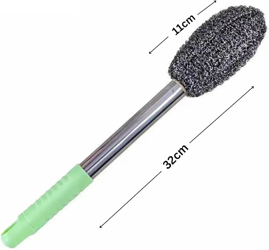 Steel Brush for Cleaning Bottle Cleaner Brush with Long Handle Bottle Washing Brush Kitchen Accessories Items for Home for Narrow Neck Containers Glassware Multipurpose Household Brush Pack 1